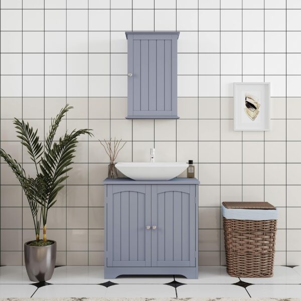 Under Sink Bathroom Cabinet Grey