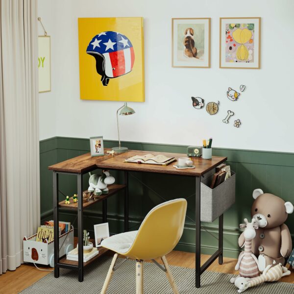 L Shaped Gaming Desk 120x70 cm Computer Desk with Storage Bag
