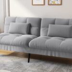 Fabric Sofa Bed 3 Seater Fabric Grey