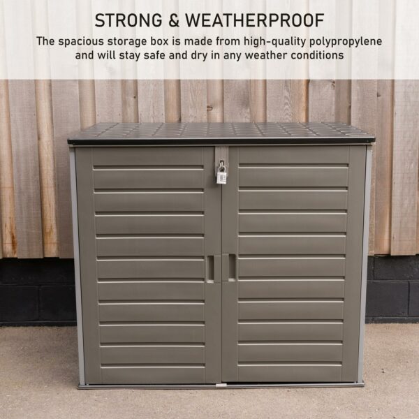 Extra Large Outdoor Garden Storage Box 1170L with Padlock Plastic Shed