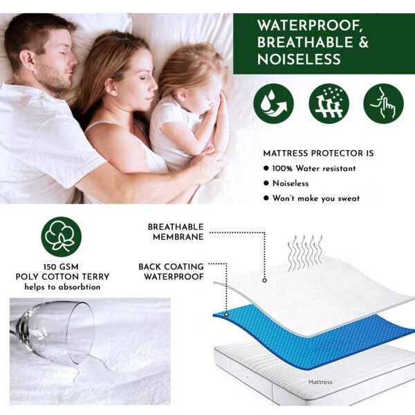 Waterproof Mattress Protector Double Bed 137x190cm