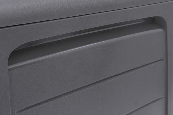 270L Outdoor Garden Storage Box, Graphite Wood Effect, Weather-Resistant, 2-Year Warranty
