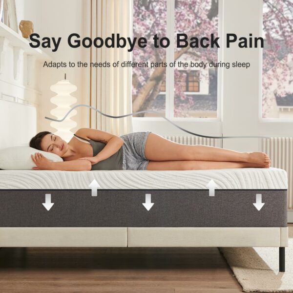 Single Mattress with Memory Foam and Anti-mite, Breathable 90x190x15cm