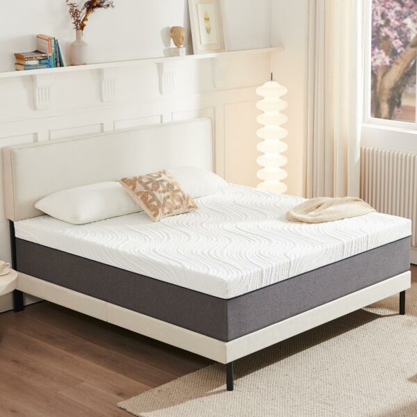Single Mattress with Memory Foam and Anti-mite, Breathable 90x190x15cm