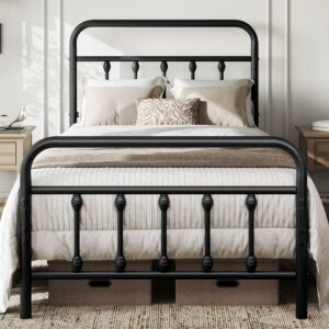 Single Bed Frame Vintage Iron Platform Bed 3ft