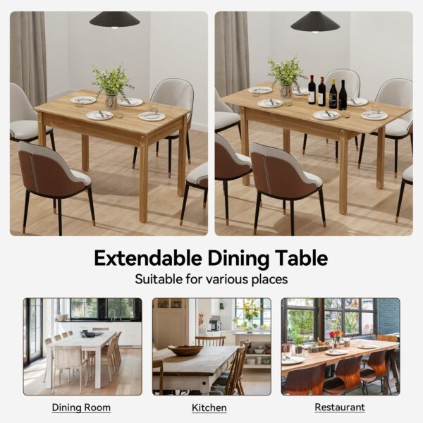 Dining Table Wood Extendable Table for 6-8 People 110-150cm