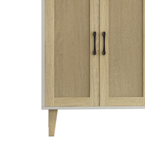 White Rattan Sideboard Cabinet
