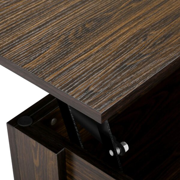 Lift Up Coffee Table Wooden Lifting Coffee Table with Hidden Storage Espresso